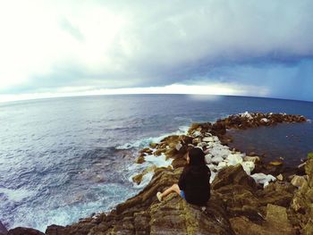 Scenic view of sea against sky