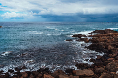 Scenic view of sea against sky