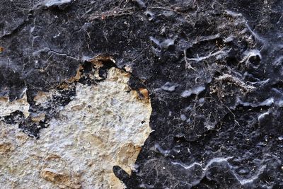 Full frame shot of rock in water