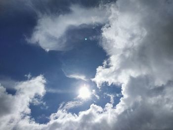 Low angle view of clouds in sky