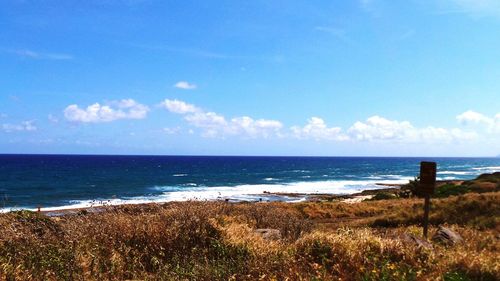 Scenic view of sea against sky