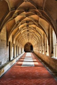 Empty corridor in temple