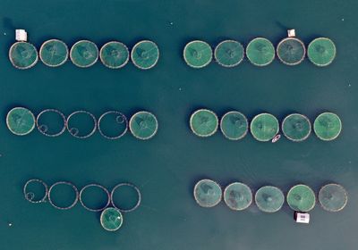 Aerial view of water treatment plant