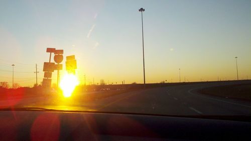 Road at sunset