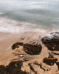 High angle view of beach