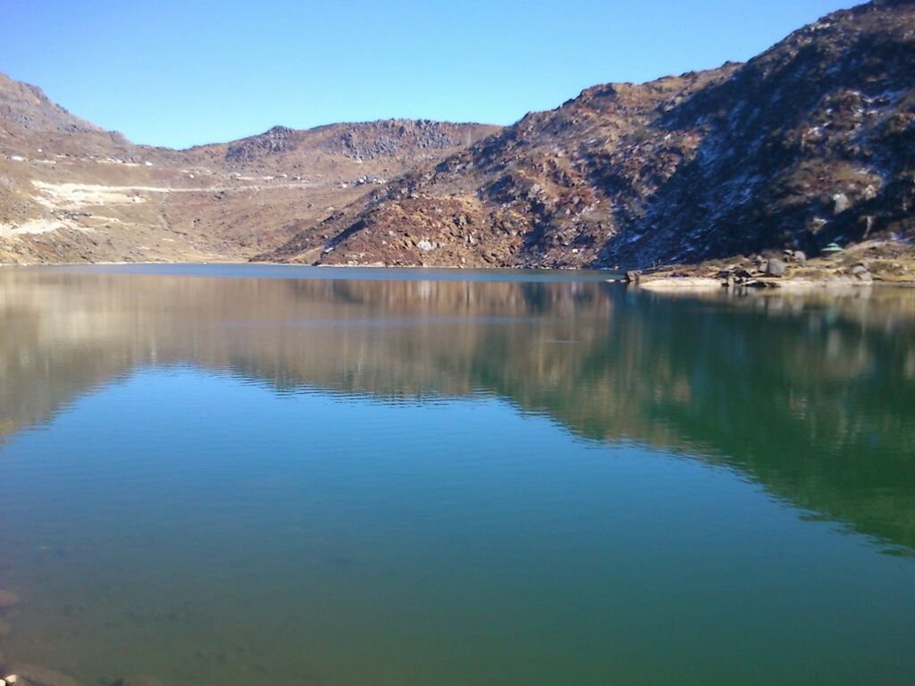 mountain, water, tranquil scene, lake, tranquility, reflection, scenics, mountain range, beauty in nature, nature, waterfront, clear sky, idyllic, river, non-urban scene, blue, majestic, calm, sky, standing water