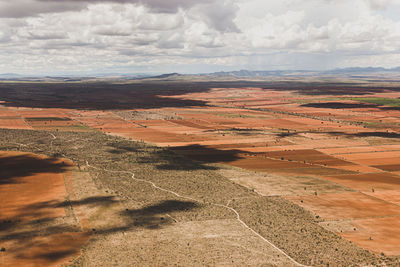 High angle view of landscape against sky