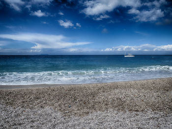 Scenic view of sea against sky