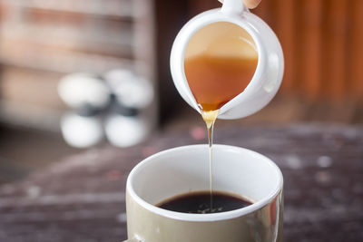 Close-up of coffee cup