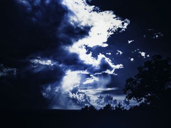 Low angle view of cloudy sky