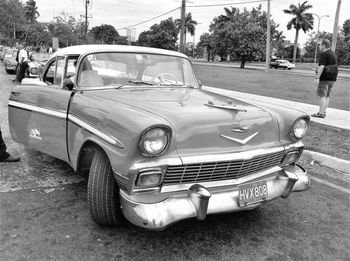 Cars on street in city