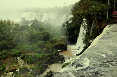 Scenic view of waterfall