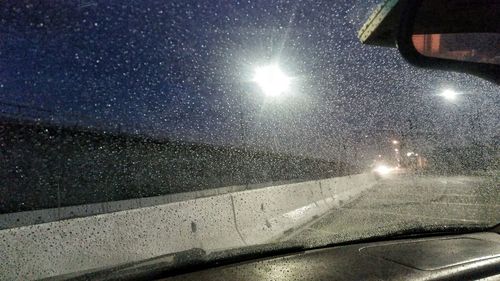 View of illuminated lights at night