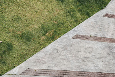 High angle view of footpath