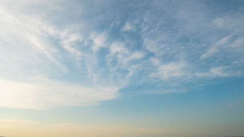 Low angle view of sky at sunset