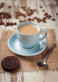 Close-up of coffee on table