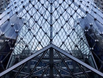 Low angle view of modern building against sky