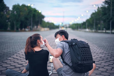 Series photo of young couple spending time together , love and couple relationship concept