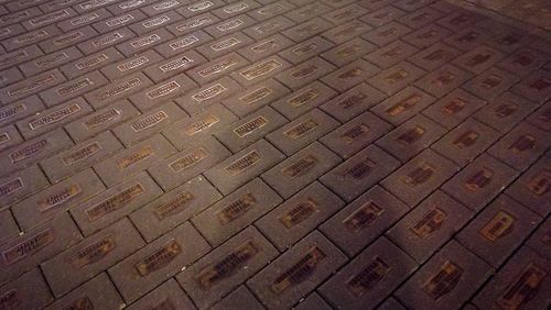 Full frame shot of paving stone