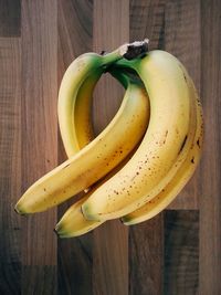 Close-up of fresh bananas against wall