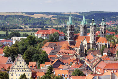 Naumburg cathedral against sky in town