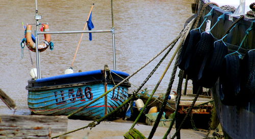 Boats in river