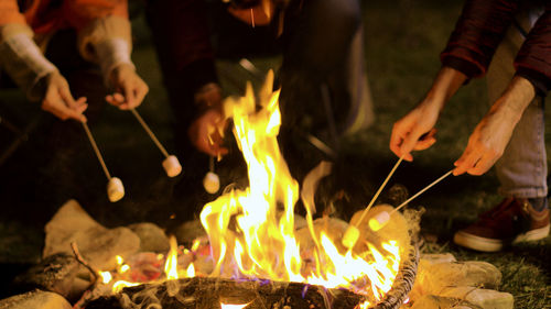 Midsection of person preparing food