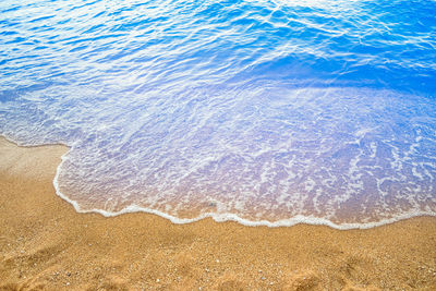 High angle view of beach