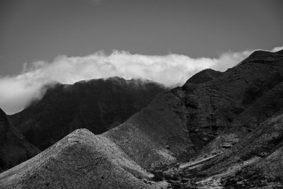 Low angle view of mountain against sky