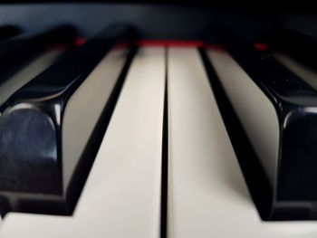 Close-up of piano keys