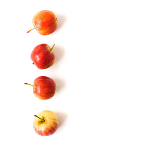 Close-up of strawberry against white background