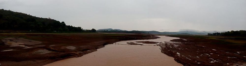 Scenic view of mountain range