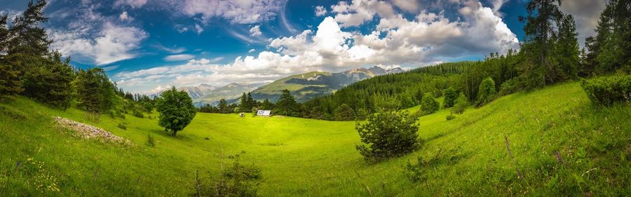 Panoramic view of landscape against sky