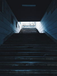 Low angle view of empty staircase of building