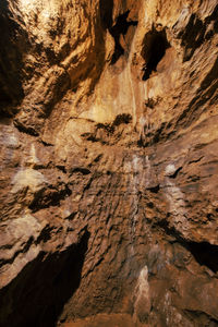 Low angle view of rock formation