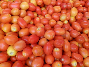 Full frame shot of tomatoes at market for sale