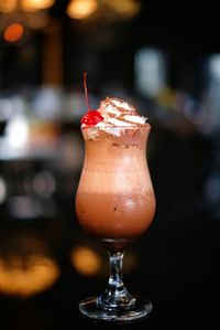 Close-up of drink on table