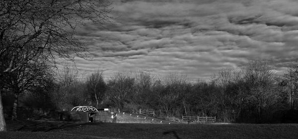 View of road against cloudy sky