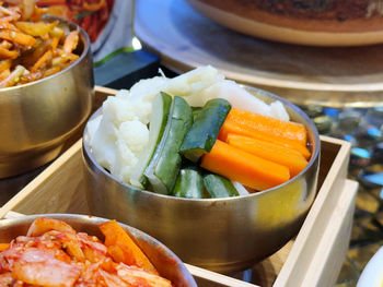 Close-up of food on table