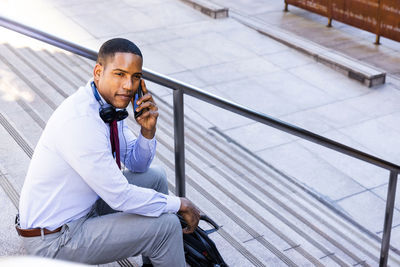 Young man using mobile phone