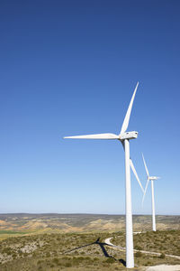 Windmills for electric power production in spain.