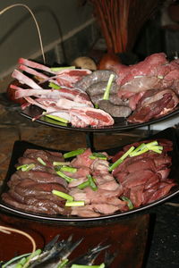 Close-up of food on table