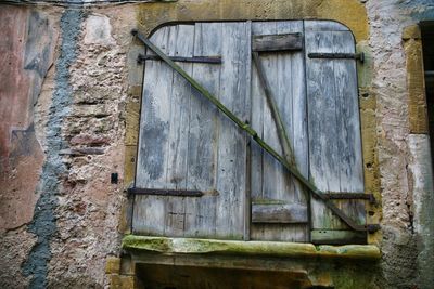 Weathered wall of old building