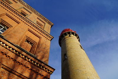 Low angle view of historical building lighthouse