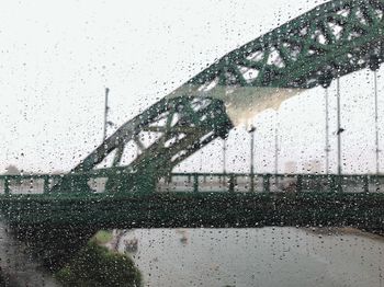 Wet glass window in rainy season