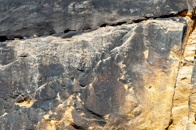 Full frame shot of rocks on snow