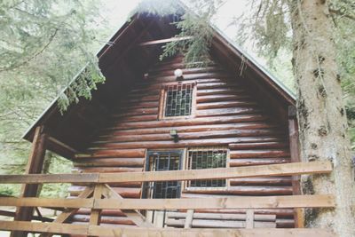 Low angle view of wooden structure