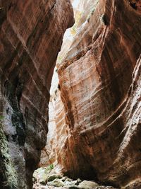 Low angle view of rock formation