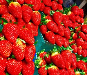 Full frame shot of strawberries