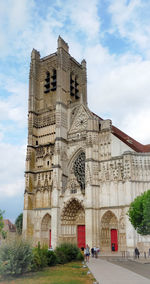 View of cathedral of auxerre city 